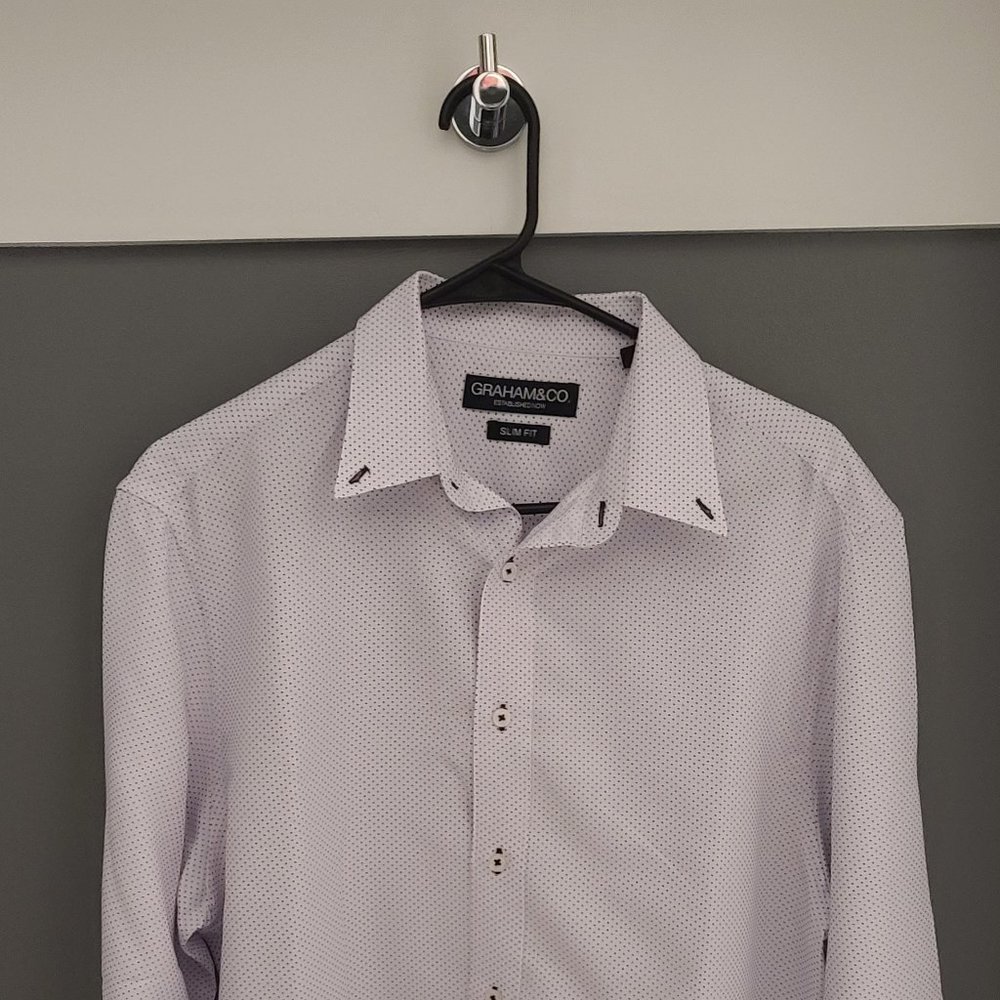 Used Graham&Co Polka Dot Print Dress Shirt
